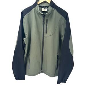 Black Diamond Jacket Mens‎ Large Full Zip Fleece Lined Green Black Outdoors